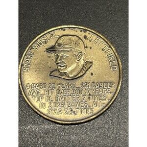 1966 STAN MUSIAL St Louis Cardinals Busch Stadium Immortals Coin